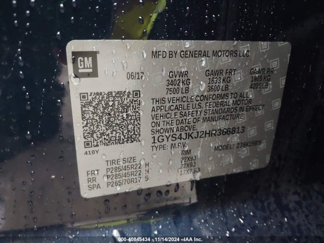 2017 CADILLAC ESCALADE ESV 1GYS4JKJ2HR366813 Photo 8