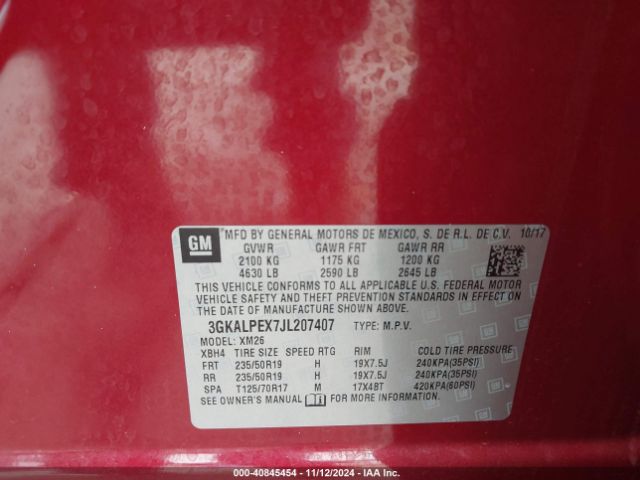 3GKALPEX7JL207407 GMC Terrain Slt