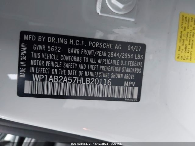 WP1AB2A57HLB20116 Porsche MACAN S