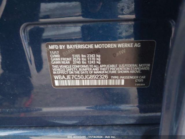 WBAJE7C50JG892326 BMW 540i Xdrive