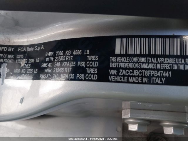 ZACCJBCT8FPB47441 Jeep Renegade Trailhawk