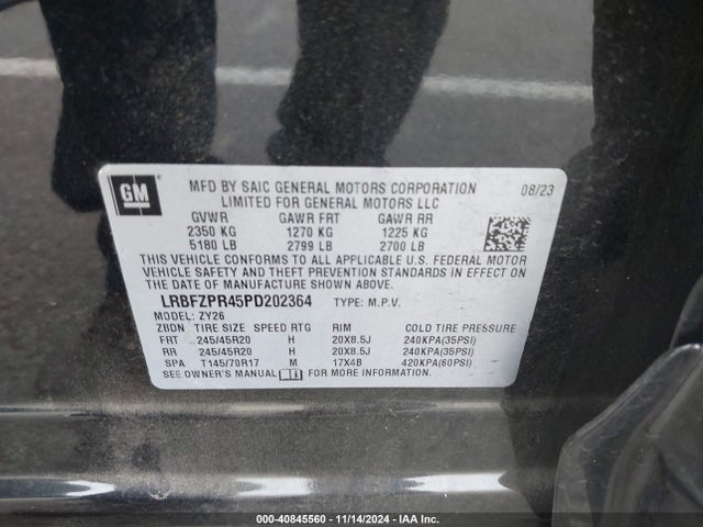 LRBFZPR45PD202364 Buick Envision Essence Awd