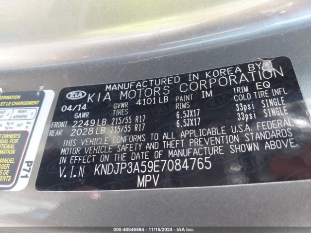 KNDJP3A59E7084765 KIA SOUL +