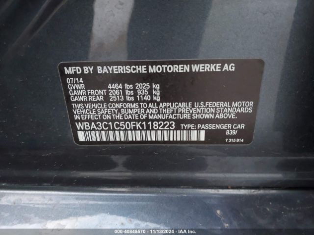 WBA3C1C50FK118223 BMW 328I
