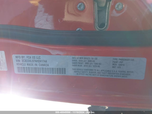 Dodge Charger 2022 2C3CDXL97NH241744 Image 21