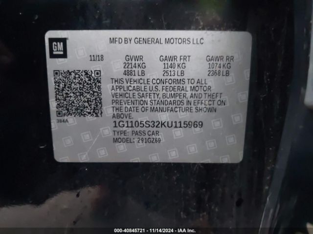 1G1105S32KU115969 Chevrolet Impala Premier
