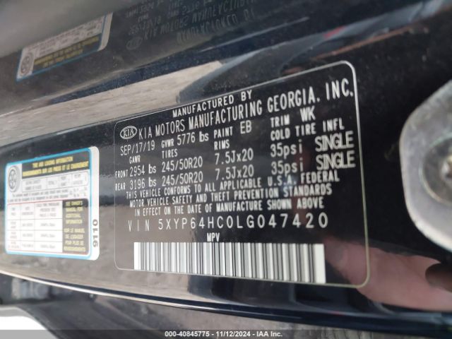 5XYP64HC0LG047420 KIA Telluride S