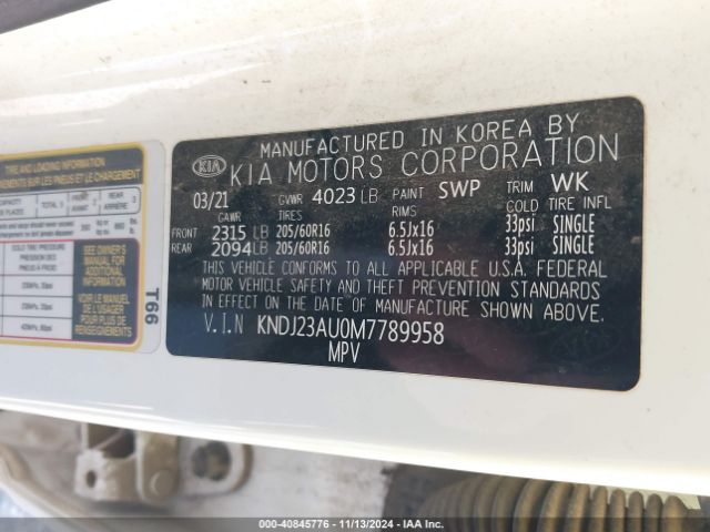 KNDJ23AU0M7789958 KIA SOUL LX