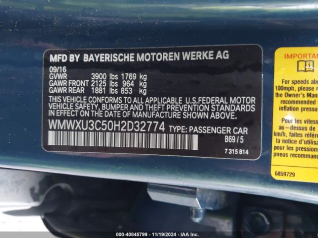 2017 MINI HARDTOP WMWXU3C50H2D32774 Photo 8