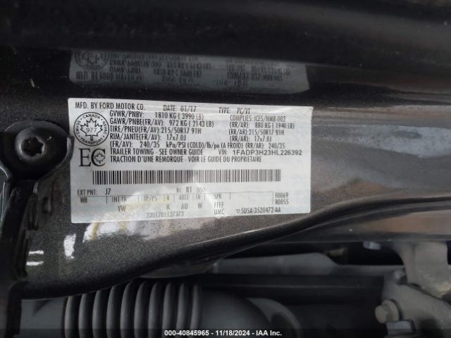 1FADP3H23HL226392 Ford FOCUS SEL