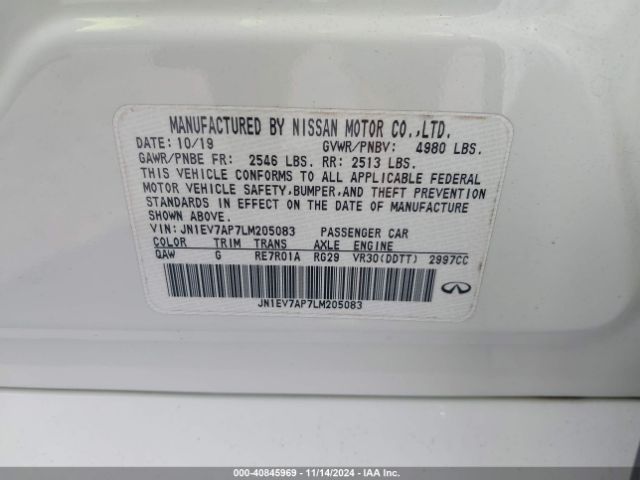 JN1EV7AP7LM205083 Infiniti Q50 LUXE