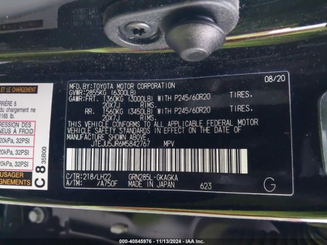 JTEJU5JR6M5842767 Toyota 4runner Nightshade Special Edition