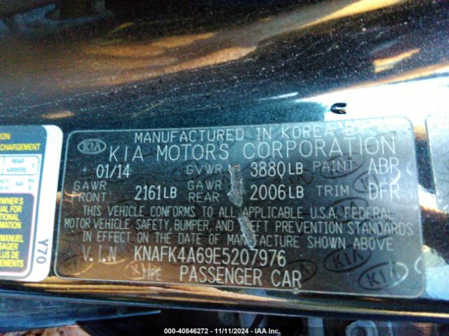 KNAFK4A69E5207976 KIA FORTE LX