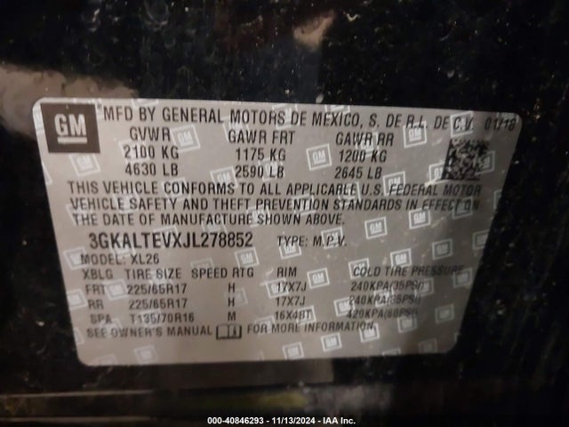 GMC Terrain Sle 2018 3GKALTEVXJL278852 Image 9