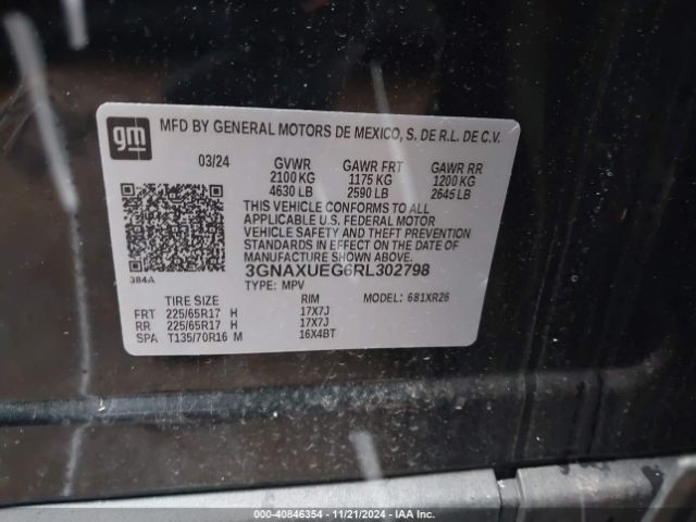 3GNAXUEG6RL302798 Chevrolet Equinox Awd Lt