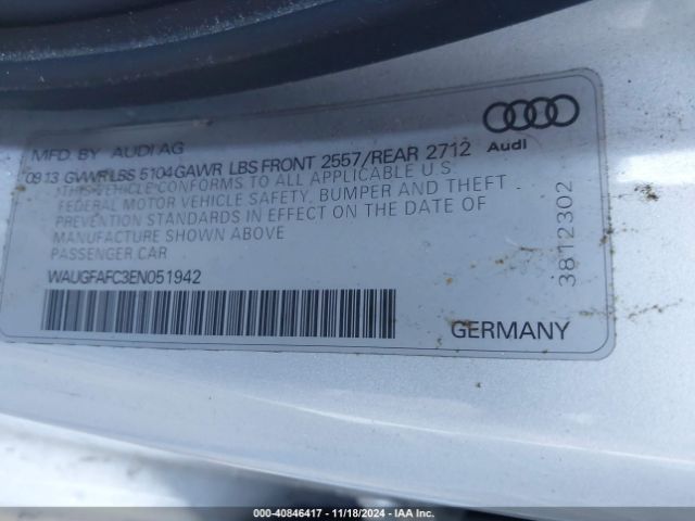 WAUGFAFC3EN051942 Audi A6 2.0t Premium