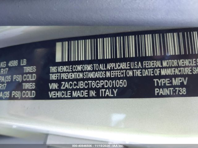 ZACCJBCT6GPD01050 Jeep Renegade Trailhawk