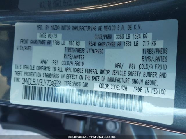 3MYDLBJV3LY704963 Toyota YARIS LE