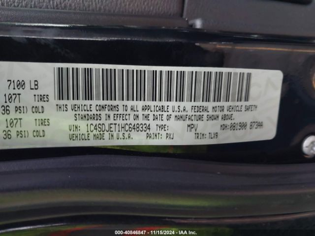 1C4SDJET1HC648334 Dodge Durango Citadel Awd