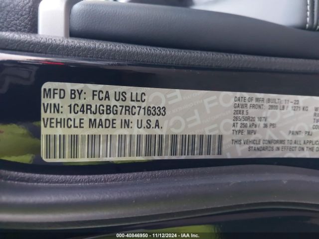 1C4RJGBG7RC716333 Jeep Grand Cherokee Limited 4x2