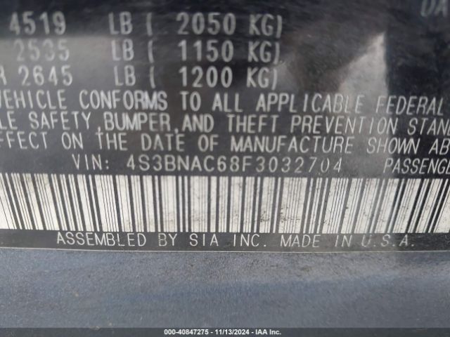 4S3BNAC68F3032704 Subaru Legacy 2.5i Premium