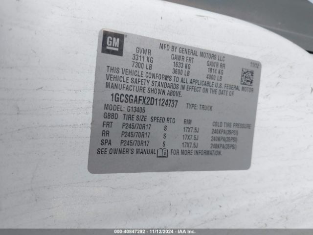 2013 CHEVROLET EXPRESS 1500 1GCSGAFX2D1124737 Photo 8