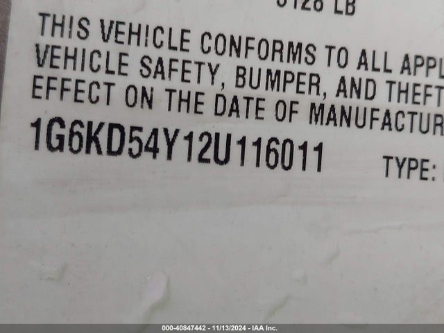 2002 CADILLAC DEVILLE 1G6KD54Y12U116011 Photo 8