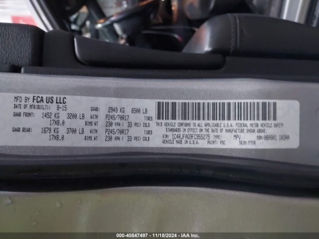 1C4RJFAG9FC955275 Jeep Grand Cherokee Laredo