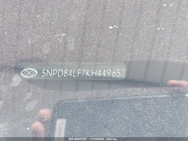 5NPD84LF7KH449652 Hyundai ELANTRA SEL