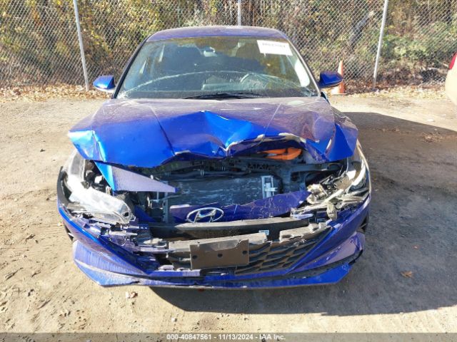 KMHLM4AJ9PU082745 Hyundai Elantra Hybrid Blue