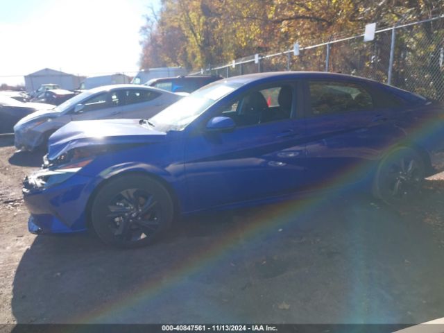 KMHLM4AJ9PU082745 Hyundai Elantra Hybrid Blue