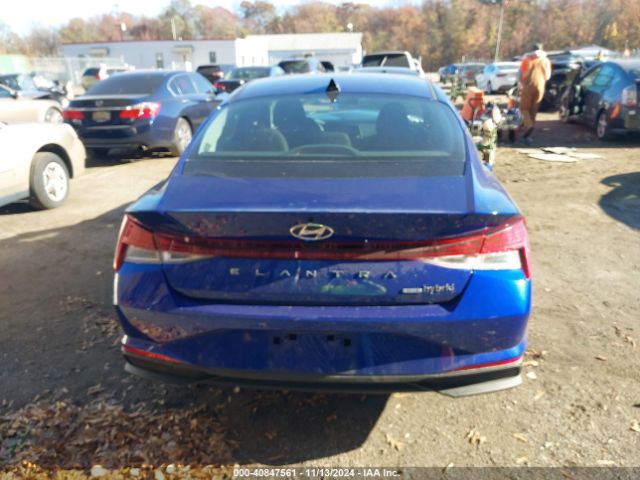 KMHLM4AJ9PU082745 Hyundai Elantra Hybrid Blue