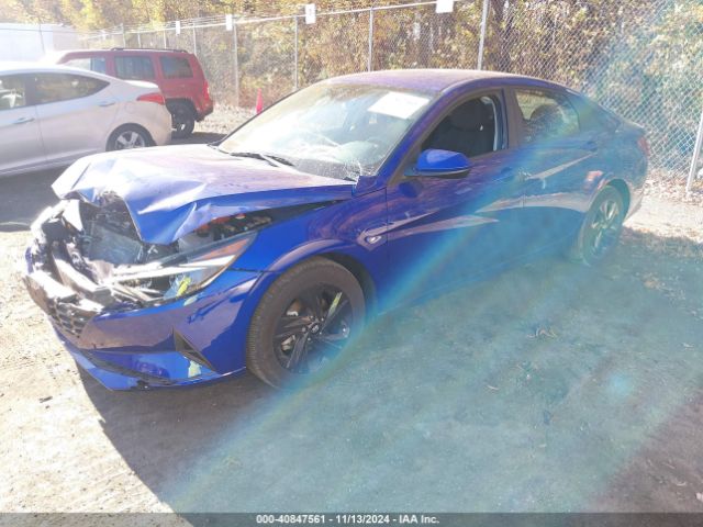 KMHLM4AJ9PU082745 Hyundai Elantra Hybrid Blue