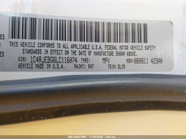 1C4RJEBG6LC116074 Jeep Grand Cherokee Limited 4x2