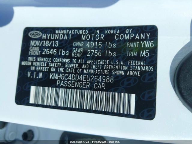 KMHGC4DD4EU264988 Hyundai Genesis 3.8
