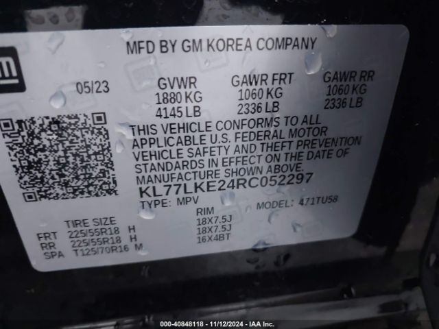 KL77LKE24RC052297 Chevrolet Trax Fwd Activ