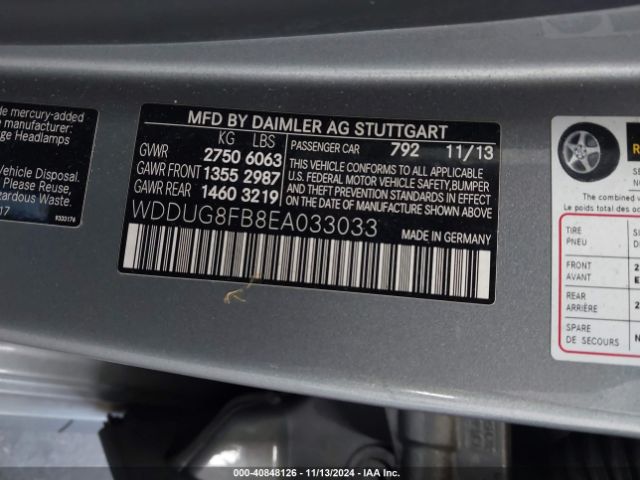 WDDUG8FB8EA033033 Mercedes-Benz S 550 4matic