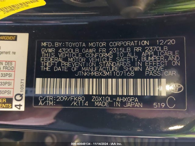 JTNKHMBX3M1107168 Toyota C-HR XLE