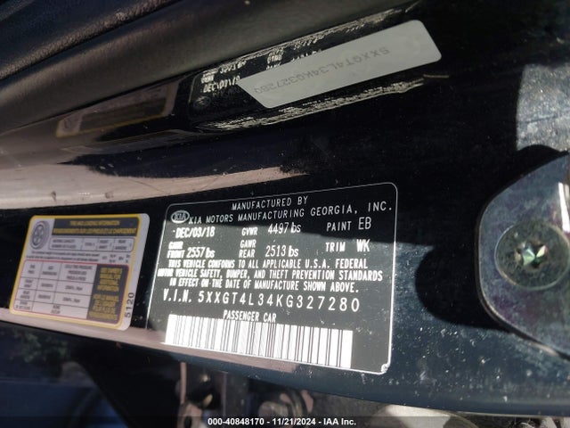 KIA Optima Lx 2019 5XXGT4L34KG327280 Image 9
