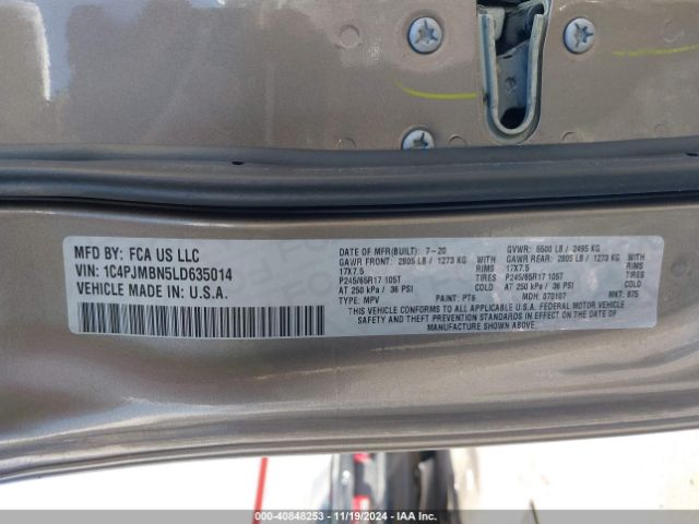 1C4PJMBN5LD635014 Jeep Cherokee Trailhawk 4x4