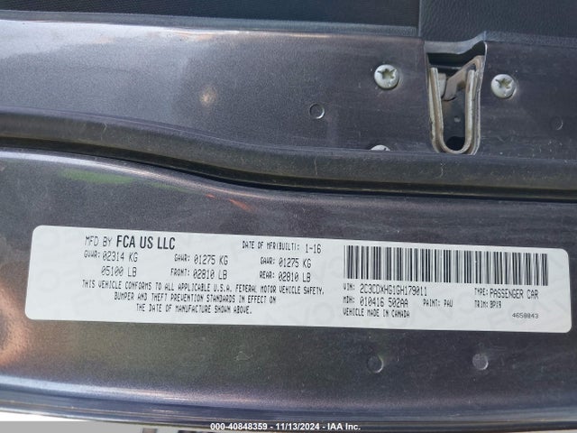 Продаж на аукціоні авто 2016 Dodge Charger Sxt, vin: 2C3CDXHG1GH179011, номер лоту: 40848359