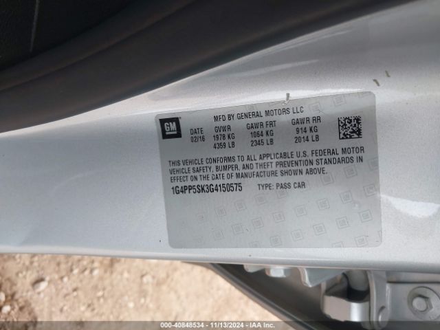 1G4PP5SK3G4150575 Buick Verano