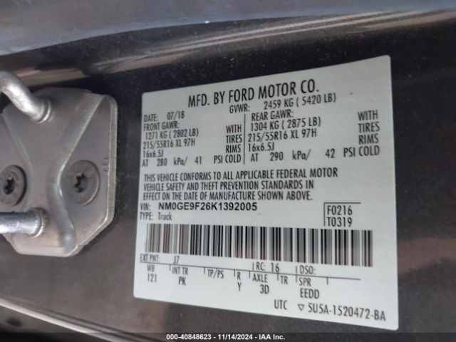 NM0GE9F26K1392005 Ford Transit Connect Xlt