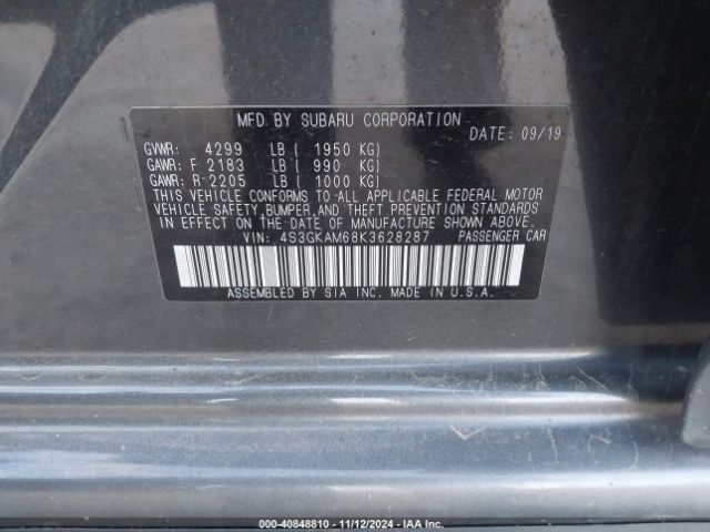 4S3GKAM68K3628287 Subaru Impreza 2.0i Sport