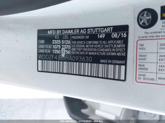 WDDZF4JB0HA093630 Mercedes-Benz E 300