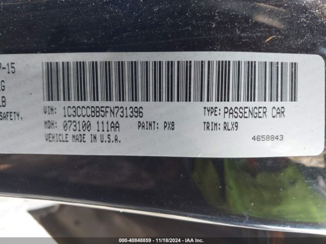 1C3CCCBB5FN731396 Chrysler 200 S