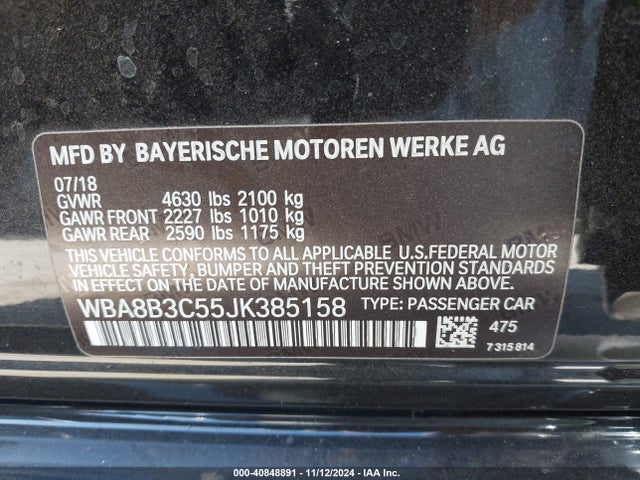 WBA8B3C55JK385158 BMW 340i