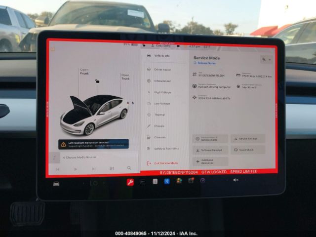 5YJ3E1EB0NF115284 Tesla Model 3 Long Range Dual Motor All-wheel Drive