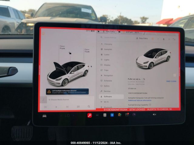5YJ3E1EB0NF115284 Tesla Model 3 Long Range Dual Motor All-wheel Drive