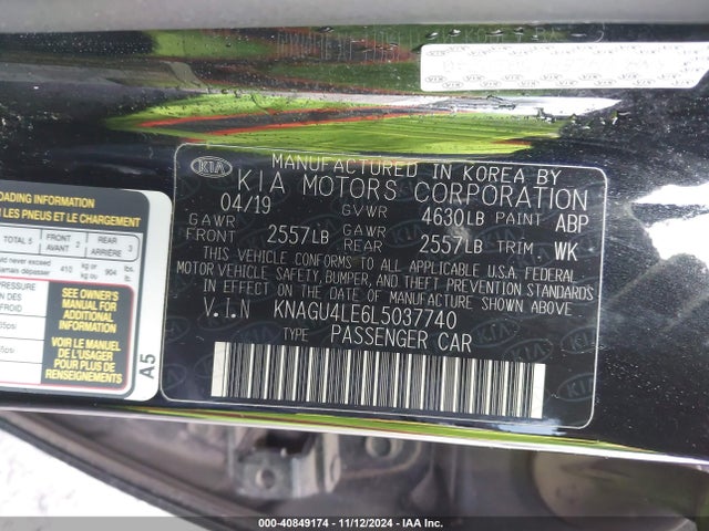 KIA Optima Hybrid Ex 2020 KNAGU4LE6L5037740 Image 9